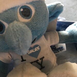 Blue and White Plush Toy for Small Pets